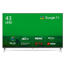 더함 4K UHD LED 구글 OS TV, 109cm(43인치), UA431UHD M8X CHIQ 2023, 고객직접설치, 스탠드형