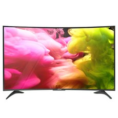 중소기업 tv-추천-프리즘 4K UHD 커브드 TV 139.7cm PT5500UD-C + HDMI 케이블, 139cm(55인치), 스탠드형, 자가설치