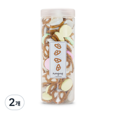 설롱디저트 솜사탕 통머랭쿠키 프레첼맛 1000ml, 112g, 2개