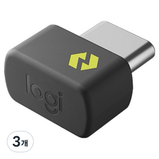 로지텍 USB C타입 볼트 리시버 수신기, 블랙, 3개, 956-000159