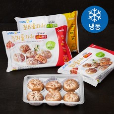 굽네 로드닭 컬리플라워 닭가슴살 김치만두 180g x 2팩 + 야채만두 180g x 2팩 세트 (냉동), 1세트