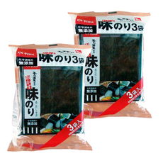 丸德海苔 海藻鹽味海苔 3入, 日本廣島縣產, 無添加化學調味料, 添加海鹽風味, 7.9g, 2袋