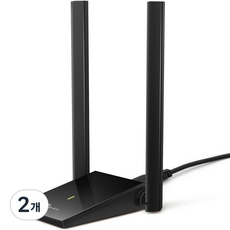 티피링크 AC1300 무선 USB 랜카드, Archer T4U Plus, 2개