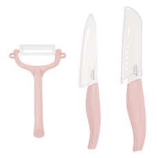 Glasslock Baby系列 陶瓷刀具3件組, 陶瓷刀 + 水果刀 + 水果削皮器, 1組