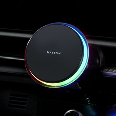 MAYTON 車用QI2自動電力調節Magsafe高速無線充電手機支架 Bolt Max, MT78856, 黑色