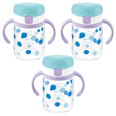 릿첼 AQ 외출용 드링킹머그, 라이트블루, 3개, 200ml