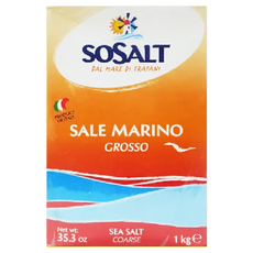 SOSALT 義大利粗海鹽，1公斤, 1kg, 1盒