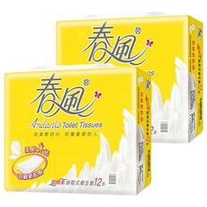 春風 超細柔抽取式衛生紙 2層 110張, 12包, 2袋