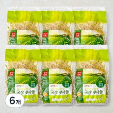 곰곰 무농약인증 국산 콩나물, 500g, 6개
