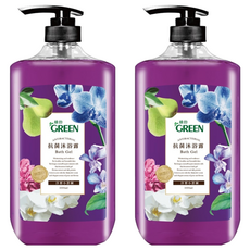 GREEN 綠的 抗菌沐浴露 洋梨小蒼蘭 1000ml, 1L, 2瓶