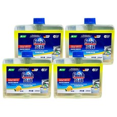 finish 洗碗機清潔劑 清新檸檬, 250ml, 4罐