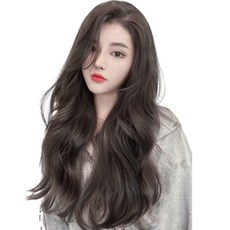 단색웨이브 붙임머리 60cm 195g, 네츄럴블랙, 1개 - 웨이브가발