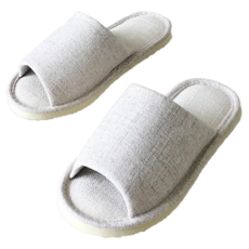 TAIWAN SLIPPER 台灣犀利趴 i Slippers 悠活系列 布質家居室內拖鞋，台灣製造，EVA材質鞋底, L, 英倫爵色 米咖色, 1雙
