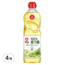백설 콩기름, 900ml, 4개