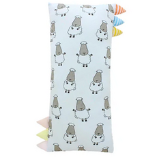 baa baa sheepz 抱抱羊 Bed-Time Buddy 羊樂園安撫抱枕，23x53公分 (大)，95% 嫘縈(竹纖維) + 5% 彈性纖維, 大(23 x 53cm), 藍色