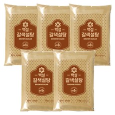 백설 갈색설탕, 3kg, 5개