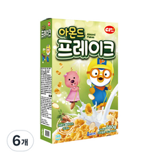 씨알로 아몬드 프레이크 시리얼, 580g, 6개