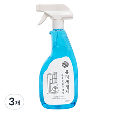 월드크린 불순물 없는 유리세정제, 600ml, 3개