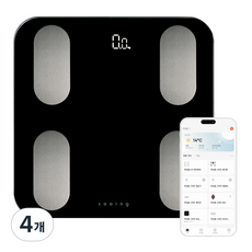 쿠잉전자 스마트 체성분계, SBF-L17BK, 블랙, 4개