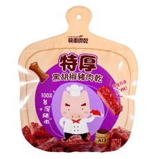 快車肉乾 特厚黑胡椒豬肉乾，厚度可達1公分，Q彈口感，方便拿取，不沾手, 200g, 1包