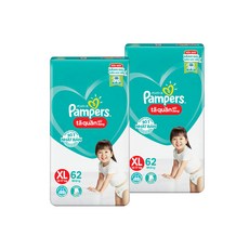 팸퍼스 베이비드라이 팬티형 기저귀 5단계 XL 62x2팩, 124매