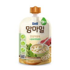 맘마밀 안심 이유식 9개월부터 100g, 1개, 시금치와 연근소고기
