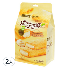 巧戀流芯蛋酥-鹹蛋黃味140g,2入-酥脆鹹香,獨立包裝,台灣熱銷, 140g