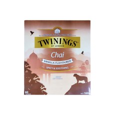 TWININGS 唐寧茶 Chai 肉桂茶，香草味，辛辣舒緩，80茶包，淨重160克, 2g, 80包, 1盒