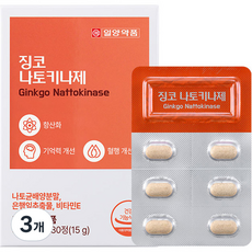 일양약품 징코 나토키나제 15g, 3개, 30정