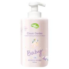 nac nac 花萃保濕2合1洗沐慕斯, 500ml, 1瓶