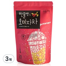 쌍계명차 파우치 찬물앤 오미자차 티백, 2g, 20개입, 3개