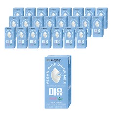 아침햇살 미유 식물성 비건 쌀음료, 190ml, 24개