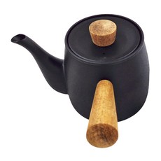 MIYAZAKI 宮崎製作所 Miyaco 橫手急須壺 CHA-3 (薰面黑) 380ml, 日本製 18-8不鏽鋼壺, 1個