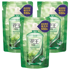 Kao 花王 洗髮精 清新沁涼型 補充包 550ml, 油性髮質適用, 無矽靈, 弱酸性, 3包