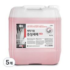 세제몰 식기세척기용 중성세제 레드, 18.75L, 5개