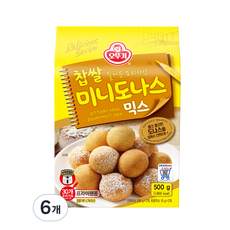 오뚜기 찹쌀 미니 도나스 믹스가루, 500g, 6개