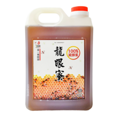 臺一 龍眼蜜 3000公克, 100%純蜂蜜, 3kg, 1桶