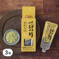 주비푸드 뿌리를 갈아만든 생와사비 70% 4개입, 40g, 3개