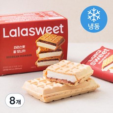 라라스윗 팥 모나카 아이스밀크 (냉동), 140ml, 8입