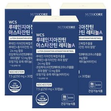 뉴트리코어 루테인지아잔틴 아스타잔틴 레티놀A, 30정, 3개