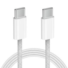 스카이 비트 240W PD3.1 C to C타입 고강도 패브릭 초고속 충전 케이블, 200cm, 화이트, 1개