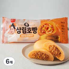 삼립호빵 발효미종 듬뿍피자 호빵 4개입, 380g, 6개