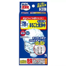 小林製藥 廚房用排水口提籠清潔發泡粉，3入，泡沫徹底清潔，除菌除臭, 90g, 1盒