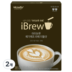 맥널티 아이브루 예가체프 라떼 더블샷 커피믹스, 14g, 30개입, 2개