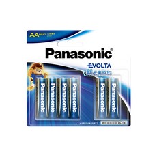 Panasonic Evolta 鈦元素鹼性電池 3號 AA, 6顆, 1組