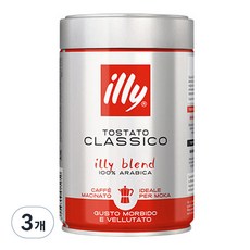 일리 클라시코 모카 분쇄 커피, 모카포트, 250g, 3개