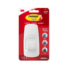 3M Command 無痕 超大型掛鉤 17004, 白色, 1個