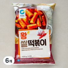 청정원 왕 쌀떡볶이, 420g, 6개