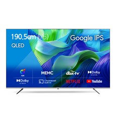 더함 4K UHD QLED 구글 OS TV, 190cm(75인치), NA751QLED SMART HOME60 24k1, 스탠드형, 방문설치