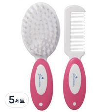 드림베이비 아동용 디럭스 아기머리빗세트 F328, 핑크, 5세트